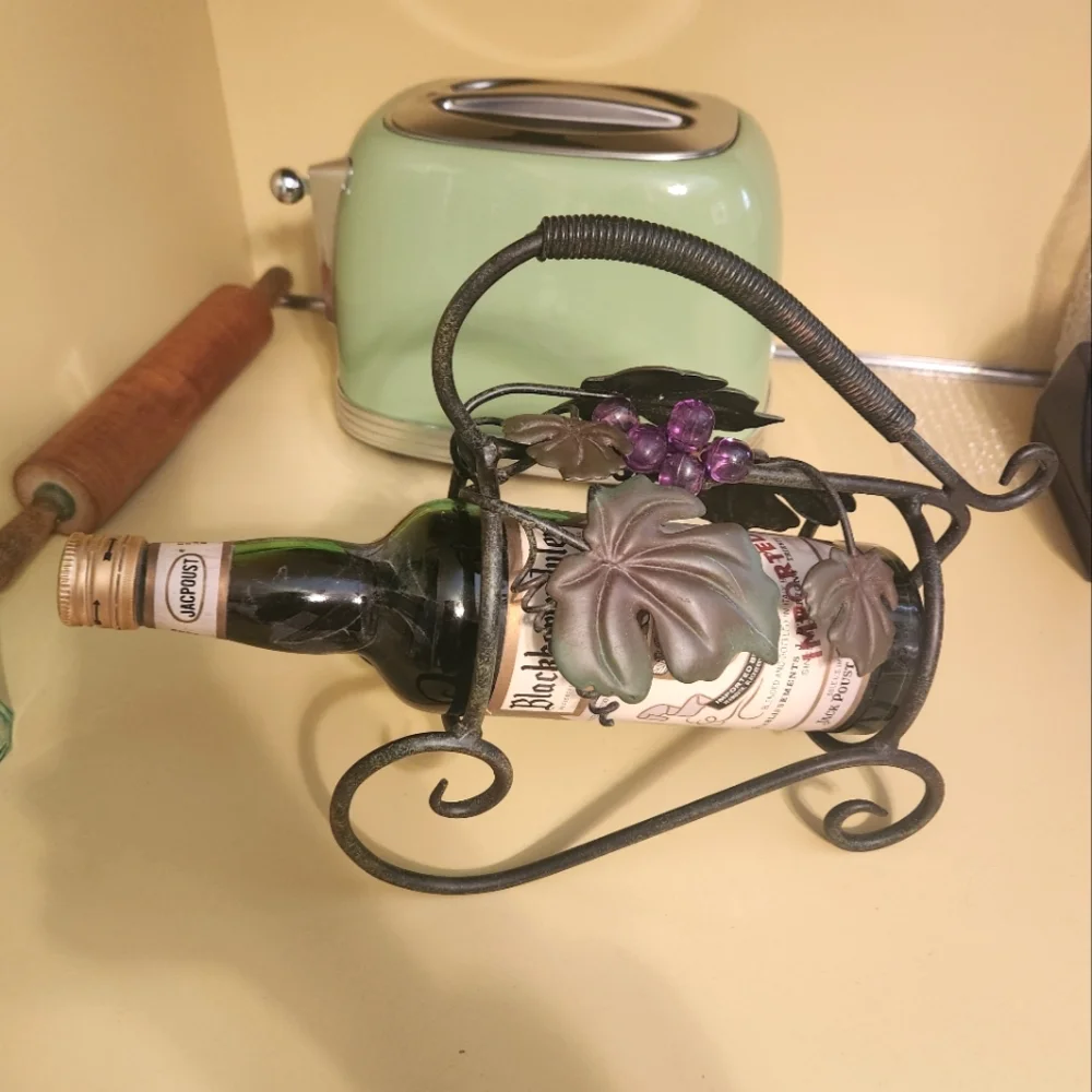 Williams Sonoma Wrought Iron Wine Bottle Holder